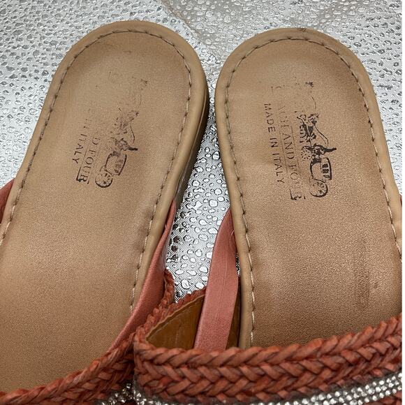 COACH and FOUR Rex Strappy Sandals Women's Size 7M Made in Italy Rhinestones - Picture 5 of 8